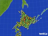 北海道地方のアメダス実況(気温)(2016年07月08日)