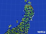 2016年07月09日の東北地方のアメダス(日照時間)