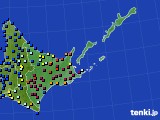 道東のアメダス実況(日照時間)(2016年07月09日)