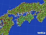 四国地方のアメダス実況(気温)(2016年07月09日)