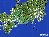 東海地方のアメダス実況(風向・風速)(2016年07月09日)