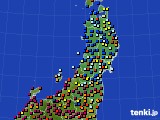 東北地方のアメダス実況(日照時間)(2016年07月10日)