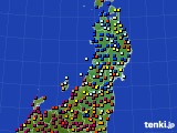 2016年07月10日の東北地方のアメダス(日照時間)