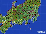 関東・甲信地方のアメダス実況(日照時間)(2016年07月10日)