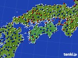 四国地方のアメダス実況(日照時間)(2016年07月10日)