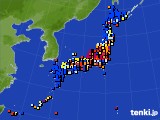 アメダス実況(日照時間)(2016年07月10日)
