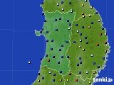 秋田県のアメダス実況(日照時間)(2016年07月10日)
