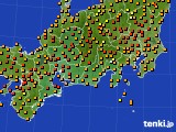 東海地方のアメダス実況(気温)(2016年07月10日)