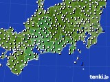 2016年07月10日の東海地方のアメダス(風向・風速)