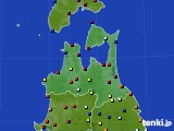 青森県のアメダス実況(日照時間)(2016年07月11日)