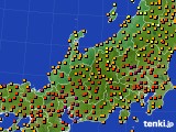 北陸地方のアメダス実況(気温)(2016年07月11日)