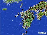 九州地方のアメダス実況(気温)(2016年07月11日)