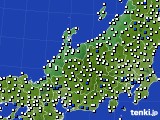 北陸地方のアメダス実況(風向・風速)(2016年07月11日)