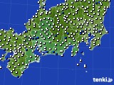 東海地方のアメダス実況(風向・風速)(2016年07月11日)