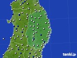 岩手県のアメダス実況(風向・風速)(2016年07月11日)