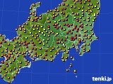 2016年07月12日の関東・甲信地方のアメダス(気温)