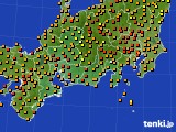 東海地方のアメダス実況(気温)(2016年07月12日)