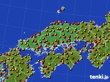 2016年07月12日の中国地方のアメダス(気温)