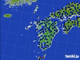 九州地方のアメダス実況(日照時間)(2016年07月13日)