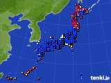 アメダス実況(日照時間)(2016年07月13日)