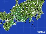 2016年07月13日の東海地方のアメダス(風向・風速)
