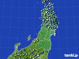 東北地方のアメダス実況(降水量)(2016年07月14日)