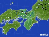 近畿地方のアメダス実況(降水量)(2016年07月14日)