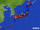 アメダス実況(日照時間)(2016年07月14日)