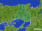 兵庫県のアメダス実況(日照時間)(2016年07月14日)