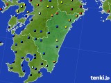 宮崎県のアメダス実況(日照時間)(2016年07月14日)