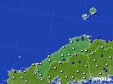 2016年07月14日の島根県のアメダス(風向・風速)