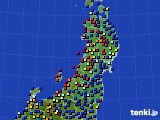 2016年07月15日の東北地方のアメダス(日照時間)