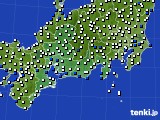 2016年07月15日の東海地方のアメダス(風向・風速)