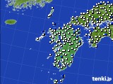 2016年07月15日の九州地方のアメダス(風向・風速)