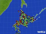 北海道地方のアメダス実況(日照時間)(2016年07月16日)