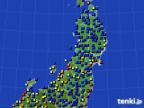 東北地方のアメダス実況(日照時間)(2016年07月16日)