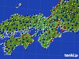 近畿地方のアメダス実況(日照時間)(2016年07月16日)