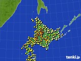 北海道地方のアメダス実況(気温)(2016年07月16日)