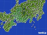 2016年07月16日の東海地方のアメダス(風向・風速)