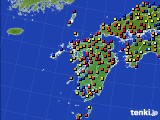 九州地方のアメダス実況(日照時間)(2016年07月17日)