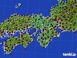 近畿地方のアメダス実況(日照時間)(2016年07月18日)