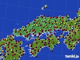 中国地方のアメダス実況(日照時間)(2016年07月18日)