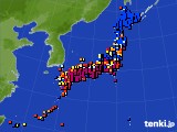 アメダス実況(日照時間)(2016年07月18日)