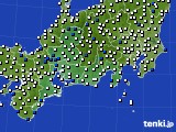 2016年07月18日の東海地方のアメダス(風向・風速)