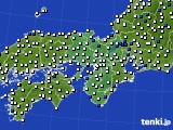 近畿地方のアメダス実況(風向・風速)(2016年07月18日)
