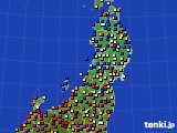 2016年07月19日の東北地方のアメダス(日照時間)