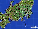 関東・甲信地方のアメダス実況(日照時間)(2016年07月19日)