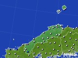 2016年07月19日の島根県のアメダス(風向・風速)