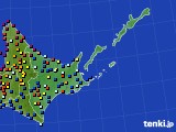 道東のアメダス実況(日照時間)(2016年07月20日)