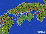 四国地方のアメダス実況(気温)(2016年07月20日)